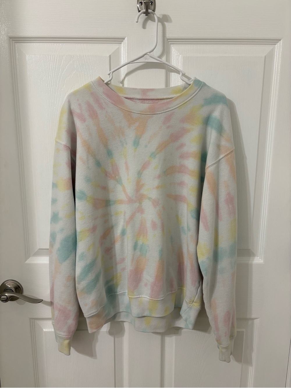 Pastel Tie-Dye Crewneck Sweater - Multicolor